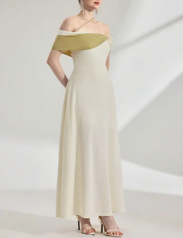 Rochie lunga Emery Rose, ecru