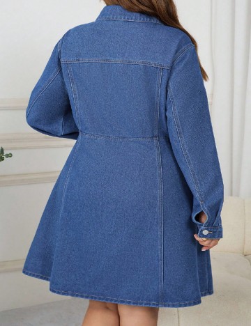 Rochie scurta SHEIN CURVE, albastru