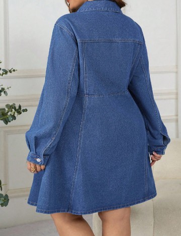 Rochie scurta SHEIN CURVE, albastru