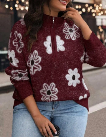 Pulover SHEIN CURVE, visiniu