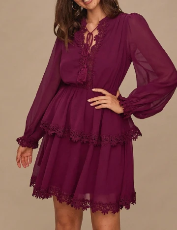 Rochie scurta SHEIN, pruna