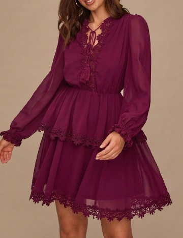 Rochie scurta SHEIN, pruna