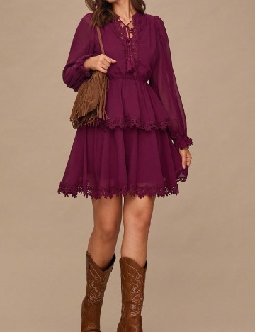 Rochie scurta SHEIN, pruna