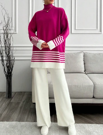 Compleu SHEIN, ecru/roz