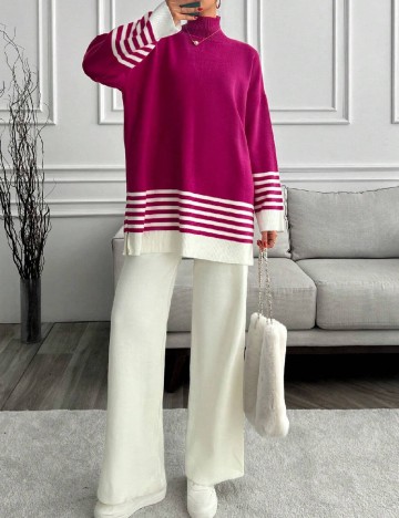 Compleu SHEIN, ecru/roz