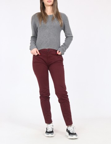 Pantaloni Pull&Bear, visiniu
