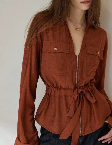 Bluza Aveloria, caramiziu