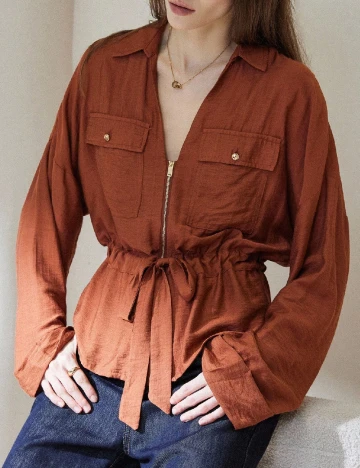 Bluza Aveloria, caramiziu