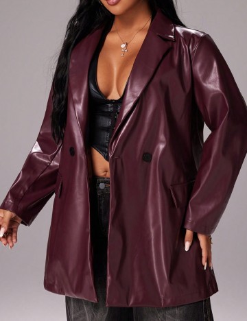 Sacou SHEIN CURVE, pruna