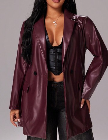 
						Sacou SHEIN CURVE, pruna