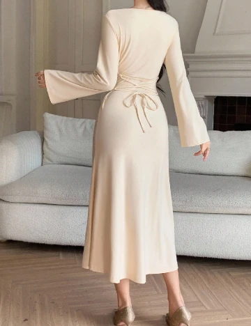 Rochie lunga Dazy, crem