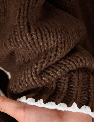 Cardigan SHEIN CURVE, maro