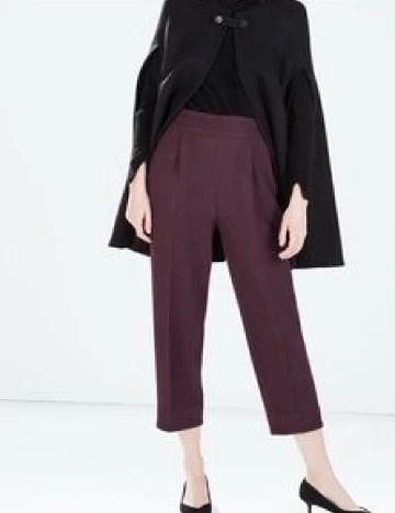 Pantaloni Zara, pruna