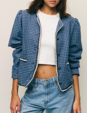 Sacou SHEIN, albastru