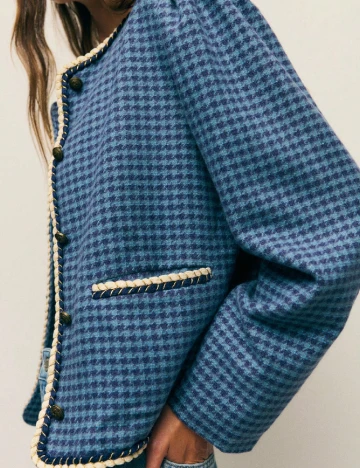 Sacou SHEIN, albastru