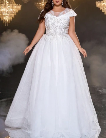 Rochie lunga SHEIN CURVE, alb