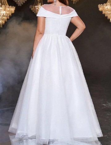 Rochie lunga SHEIN CURVE, alb