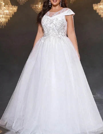 Rochie lunga SHEIN CURVE, alb