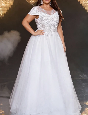 Rochie lunga SHEIN CURVE, alb