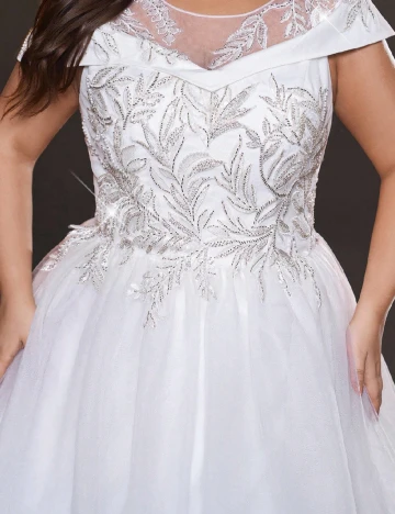 Rochie lunga SHEIN CURVE, alb