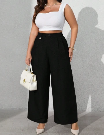 Pantaloni SHEIN CURVE, negru