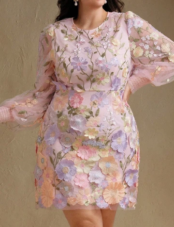 Rochie scurta SHEIN CURVE, roz