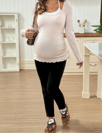 Bluza SHEIN Maternity, crem