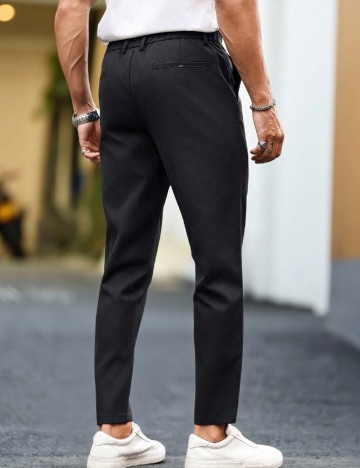 Pantaloni SHEIN Plus Size Men, negru