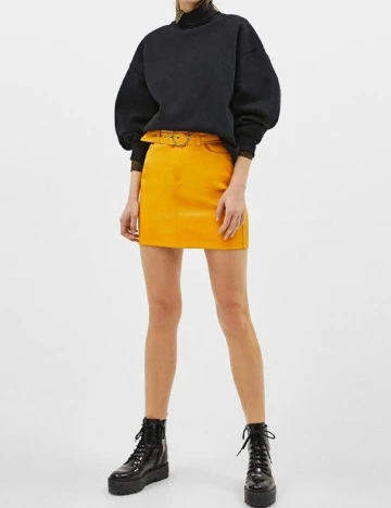 Fusta Bershka, galben