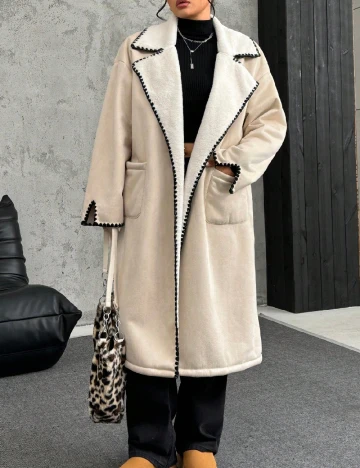 Palton SHEIN CURVE, bej