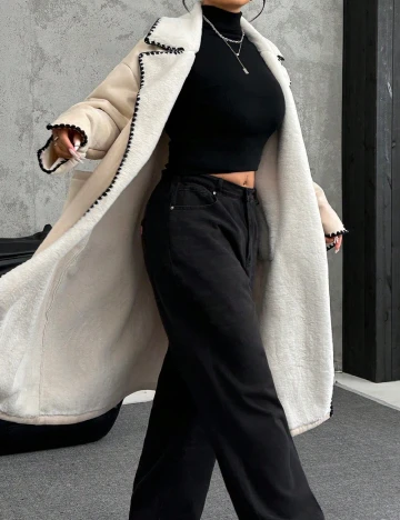 Palton SHEIN CURVE, bej