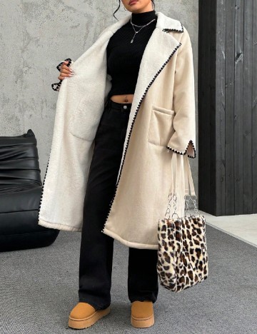 Palton SHEIN CURVE, bej