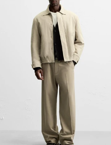 Pantaloni Zara, maro