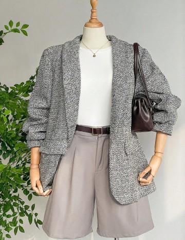 Sacou Emery Rose Curve, negru/alb