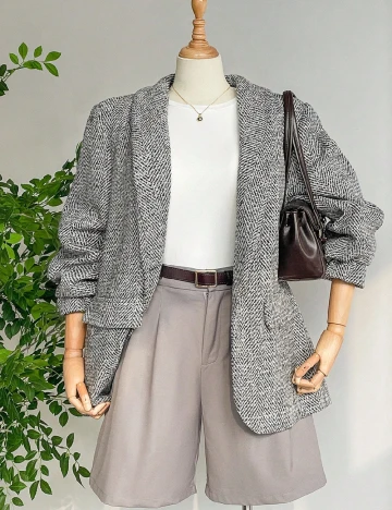 Sacou Emery Rose Curve, negru/alb