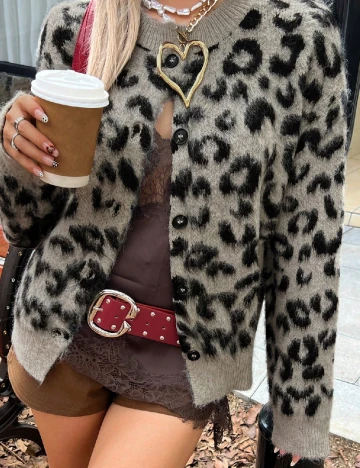 Cardigan SHEIN, animal print