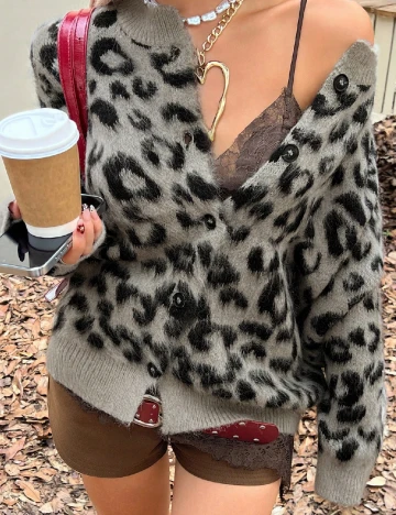 Cardigan SHEIN, animal print