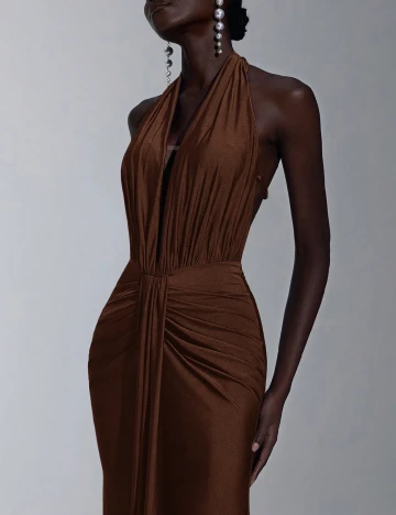 Rochie lunga SHEIN, maro