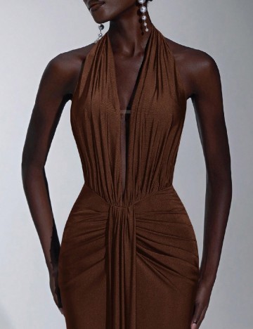 Rochie lunga SHEIN, maro