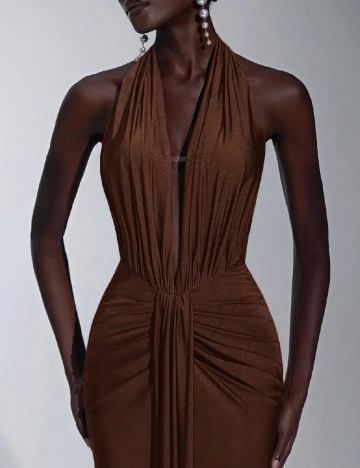 Rochie lunga SHEIN, maro