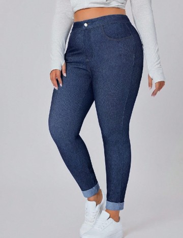 
						Pantaloni SHEIN CURVE, albastru