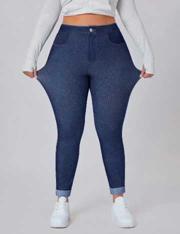 Pantaloni SHEIN CURVE, albastru