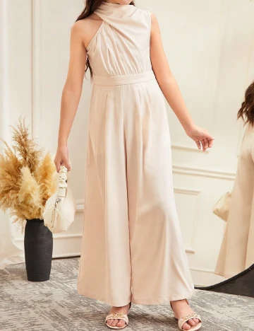 Salopeta Shein Kids, crem