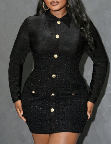Rochie scurta SHEIN CURVE, negru