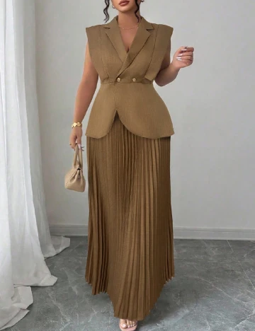 Compleu SHEIN CURVE, maro