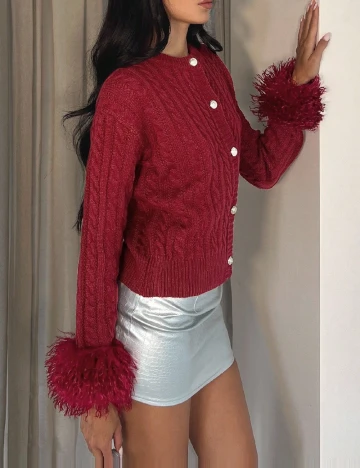 Cardigan SHEIN, rosu