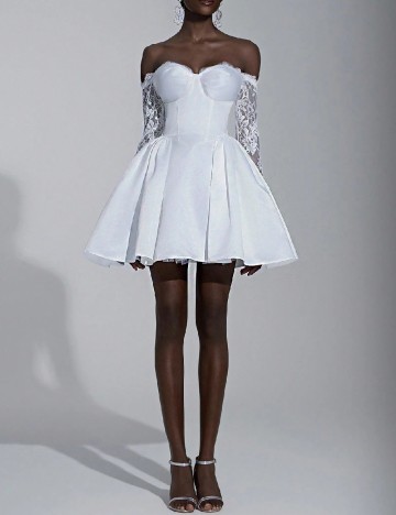 
						Rochie scurta SHEIN, alb