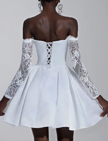 Rochie scurta SHEIN, alb