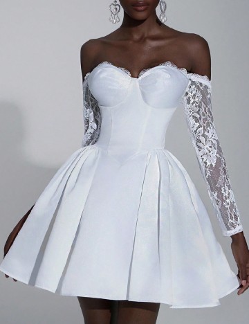 Rochie scurta SHEIN, alb