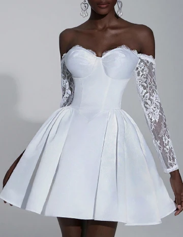 Rochie scurta SHEIN, alb